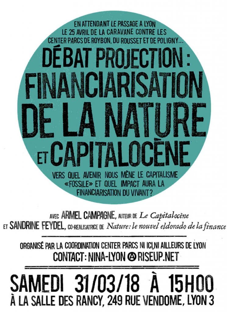 debat projection capitalocène financiarisation de la nature NINA Lyon